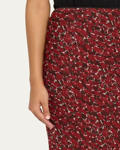 Saint Laurent Printed Cotton-Silk Midi Skirt | Thumbnail 9
