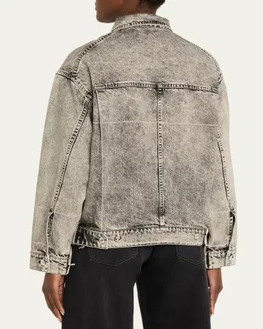 SETCHU Ruche Washed Denim Jacket | Thumbnail 3 SETCHU Ruche Washed Denim Jacket | Thumbnail 3