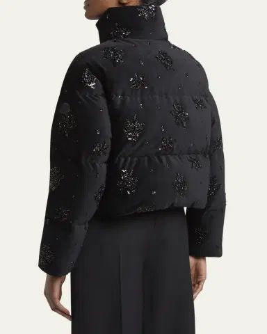 Moncler Nelles Embellished Down Puffer Jacket | Thumbnail 3 Moncler Nelles Embellished Down Puffer Jacket | Thumbnail 3