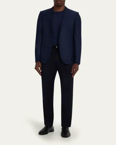 ZEGNA Men's Wool Tonal Plaid Single-Breasted Sport Coat | Thumbnail 2