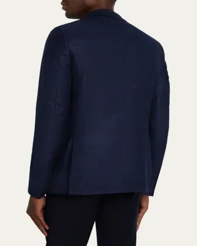 ZEGNA Men's Wool Tonal Plaid Single-Breasted Sport Coat | Thumbnail 3