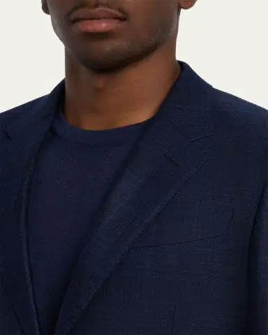 ZEGNA Men's Wool Tonal Plaid Single-Breasted Sport Coat | Thumbnail 5