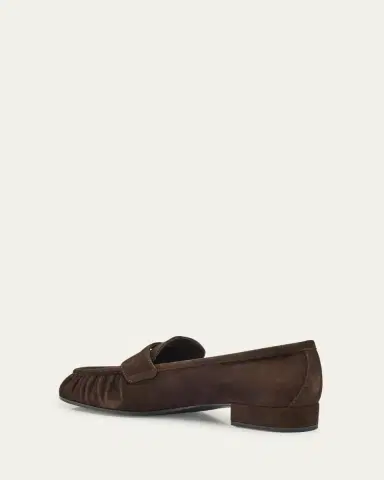Prada Suede Ruched-Toe Penny Loafers | Thumbnail 2 Prada Suede Ruched-Toe Penny Loafers | Thumbnail 2