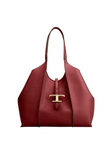 Tod's Ribbed Grain Leather Shopper Tote Bag | Thumbnail 1
