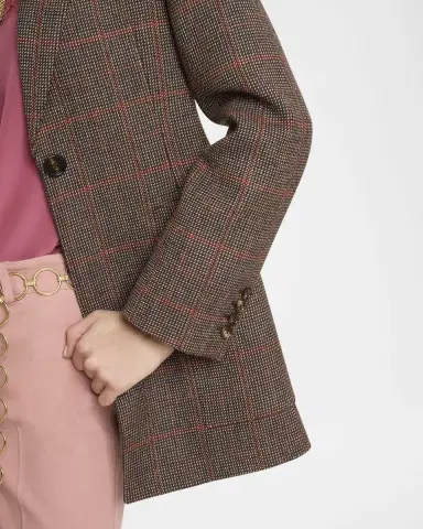 Chloé Plaid Single-Breasted Jacket | Thumbnail 4 Chloé Plaid Single-Breasted Jacket | Thumbnail 4