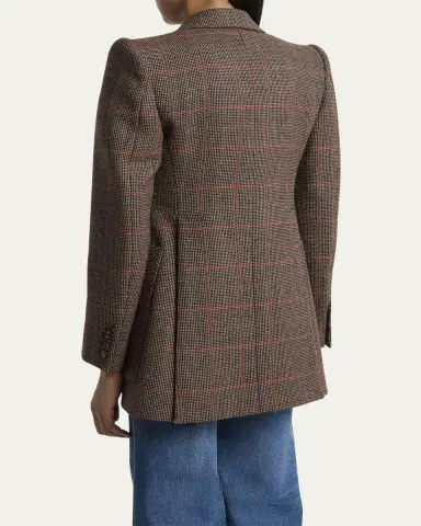 Chloé Plaid Single-Breasted Jacket | Thumbnail 7 Chloé Plaid Single-Breasted Jacket | Thumbnail 7