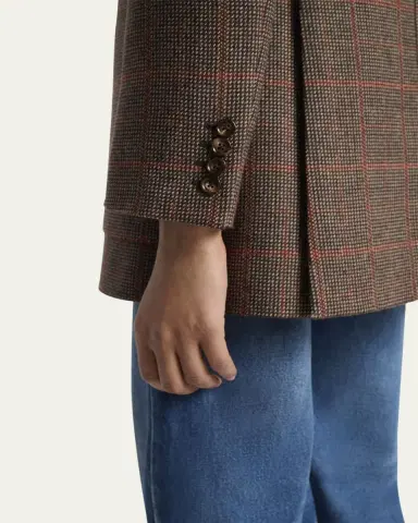 Chloé Plaid Single-Breasted Jacket | Thumbnail 9 Chloé Plaid Single-Breasted Jacket | Thumbnail 9
