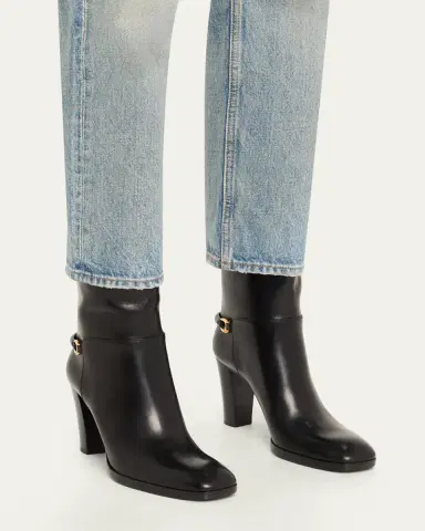 Saint Laurent Sulpice Smooth Leather Booties | Thumbnail 7 Saint Laurent Sulpice Smooth Leather Booties | Thumbnail 7