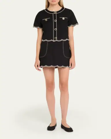 Ramy Brook Sandra Scallop-Trim Top | Thumbnail 2 Ramy Brook Sandra Scallop-Trim Top | Thumbnail 2