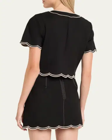 Ramy Brook Sandra Scallop-Trim Top | Thumbnail 3 Ramy Brook Sandra Scallop-Trim Top | Thumbnail 3