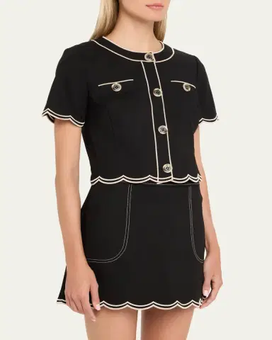 Ramy Brook Sandra Scallop-Trim Top | Thumbnail 4 Ramy Brook Sandra Scallop-Trim Top | Thumbnail 4