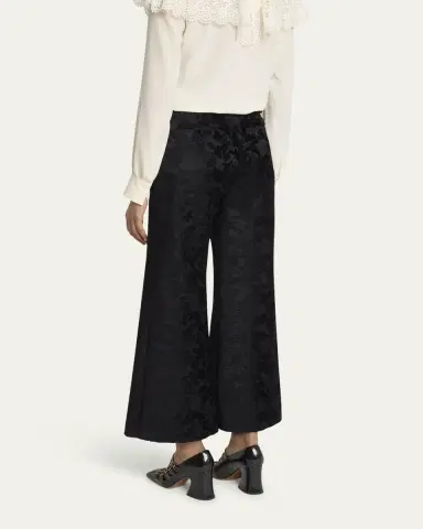 Chloé Baroque Jacquard Flare Ankle Pants | Thumbnail 3 Chloé Baroque Jacquard Flare Ankle Pants | Thumbnail 3