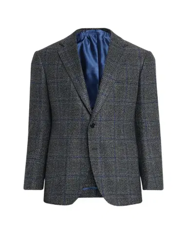 Cesare Attolini Men's Windowpane Wool Two-Button Jacket | Thumbnail 1