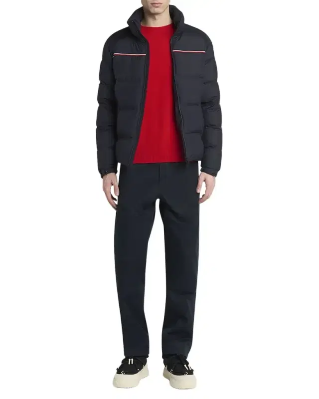 Men's Bouvaque Tricolor-Trim Down Jacket