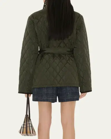 Burberry Chiltern Quilted Barn Jacket With Belt | Thumbnail 3 Burberry Chiltern Quilted Barn Jacket With Belt | Thumbnail 3
