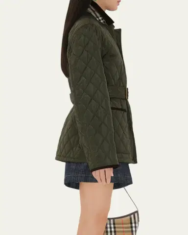 Burberry Chiltern Quilted Barn Jacket With Belt | Thumbnail 4 Burberry Chiltern Quilted Barn Jacket With Belt | Thumbnail 4