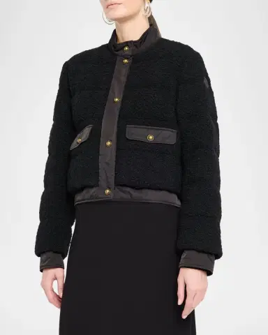 Moncler Blandy Tweed Short Down Jacket | Thumbnail 3 Moncler Blandy Tweed Short Down Jacket | Thumbnail 3