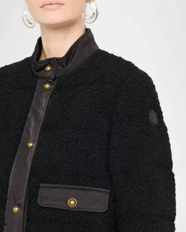 Moncler Blandy Tweed Short Down Jacket | Thumbnail 4 Moncler Blandy Tweed Short Down Jacket | Thumbnail 4