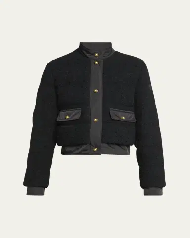 Moncler Blandy Tweed Short Down Jacket | Thumbnail 5 Moncler Blandy Tweed Short Down Jacket | Thumbnail 5