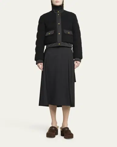 Moncler Blandy Tweed Short Down Jacket | Thumbnail 6 Moncler Blandy Tweed Short Down Jacket | Thumbnail 6