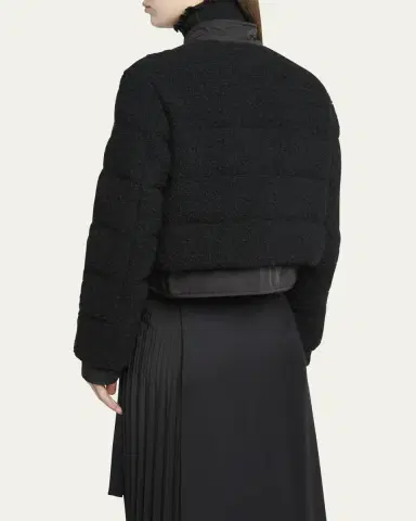 Moncler Blandy Tweed Short Down Jacket | Thumbnail 7 Moncler Blandy Tweed Short Down Jacket | Thumbnail 7