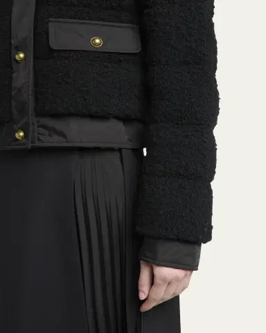 Moncler Blandy Tweed Short Down Jacket | Thumbnail 9 Moncler Blandy Tweed Short Down Jacket | Thumbnail 9