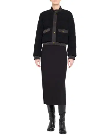 Moncler Blandy Tweed Short Down Jacket | Thumbnail 1 Moncler Blandy Tweed Short Down Jacket | Thumbnail 1
