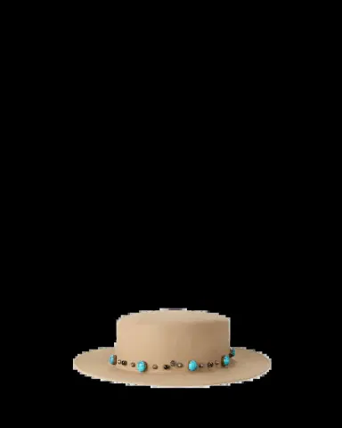 Maison Michel Kiki Stone & Studs Wool Felt Gaucho Hat | Thumbnail 2