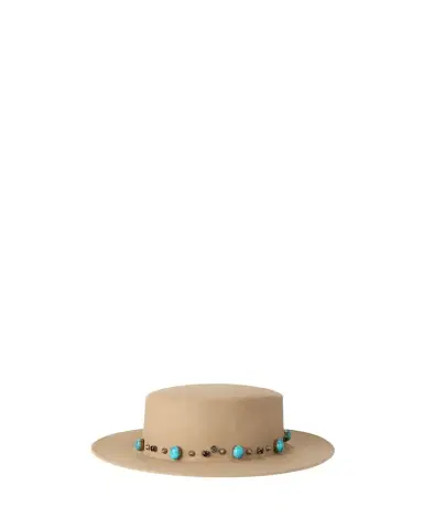 Maison Michel Kiki Stone & Studs Wool Felt Gaucho Hat | Thumbnail 1