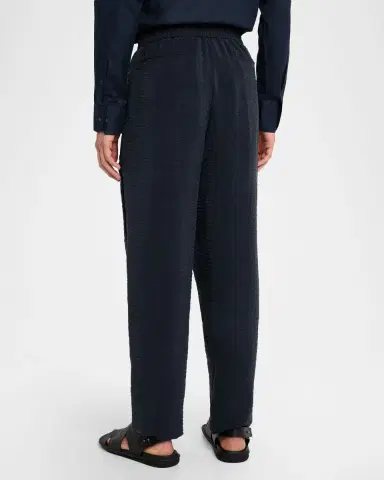 Giorgio Armani Men's Relaxed-Fit Herringbone Drawstring Trousers | Thumbnail 3 Giorgio Armani Men's Relaxed-Fit Herringbone Drawstring Trousers | Thumbnail 3