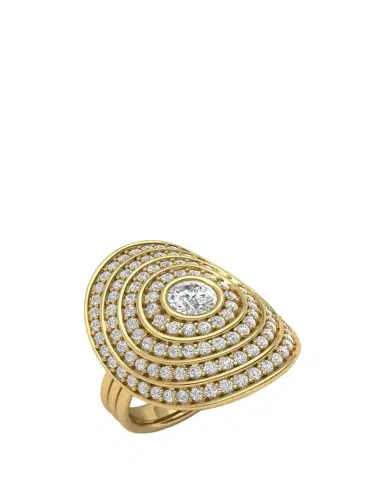 Almasika Universum 18K Pave Ring with Center Diamond | Thumbnail 1 Almasika Universum 18K Pave Ring with Center Diamond | Thumbnail 1