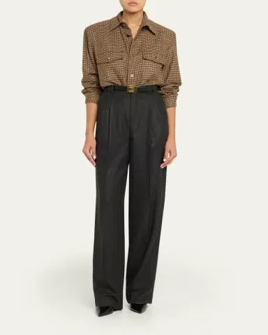 Saint Laurent Houndstooth Wool Shirt Jacket | Thumbnail 6