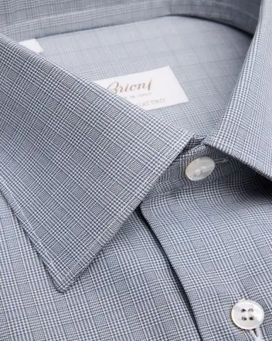 Brioni Men's Ventiquattro Cotton Micro-Plaid Dress Shirt | Thumbnail 2 Brioni Men's Ventiquattro Cotton Micro-Plaid Dress Shirt | Thumbnail 2