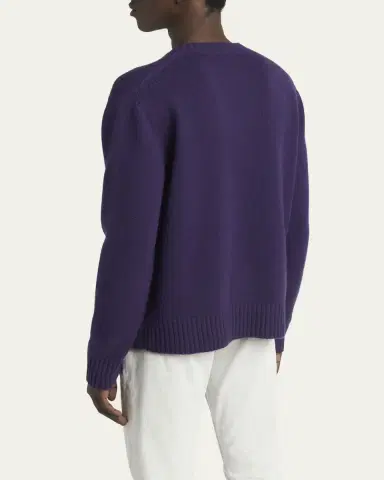 Tom Ford Men's 5 Gauge Cashmere Crewneck Sweater | Thumbnail 3 Tom Ford Men's 5 Gauge Cashmere Crewneck Sweater | Thumbnail 3