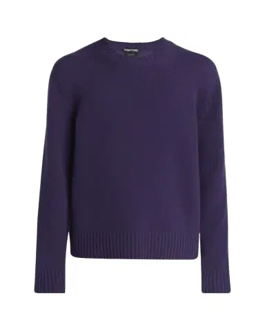Tom Ford Men's 5 Gauge Cashmere Crewneck Sweater | Thumbnail 1 Tom Ford Men's 5 Gauge Cashmere Crewneck Sweater | Thumbnail 1