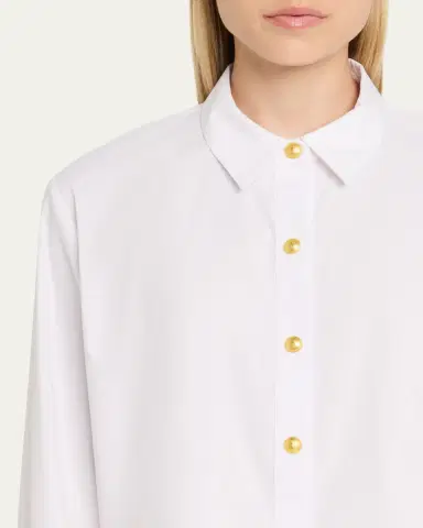 L'Agence Cosette Cropped Button-Front Shirt | Thumbnail 5 L'Agence Cosette Cropped Button-Front Shirt | Thumbnail 5