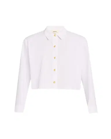 L'Agence Cosette Cropped Button-Front Shirt | Thumbnail 1 L'Agence Cosette Cropped Button-Front Shirt | Thumbnail 1