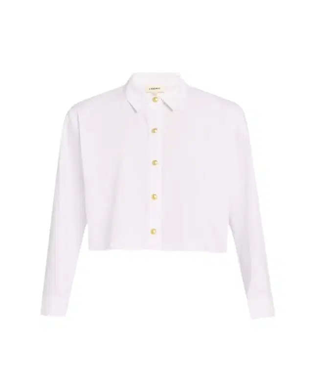 Cosette Cropped Button-Front Shirt