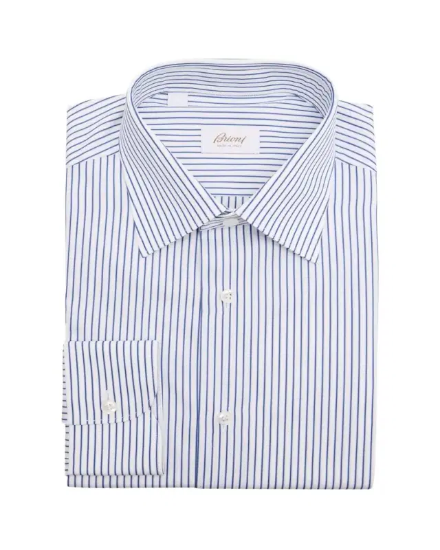 Men's Poplin Pinstripe Point-Collar Dress Shirt Men's Poplin Pinstripe Point-Collar Dress Shirt