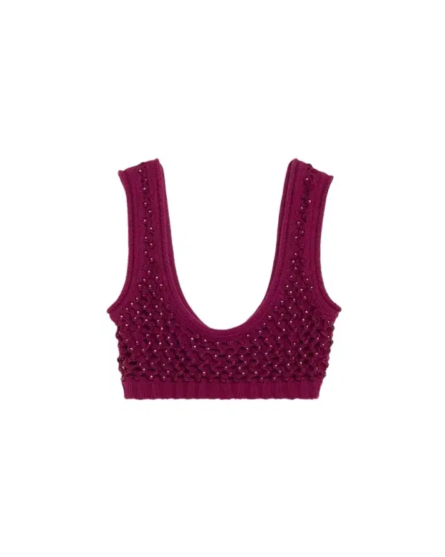Diotima Lady Embellished Knit Bralette