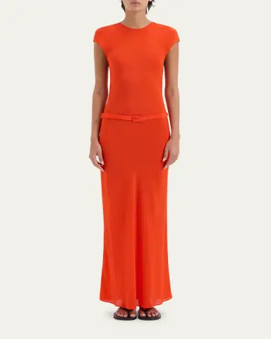 SIR. Fresca Belted Silk Dress | Thumbnail 2