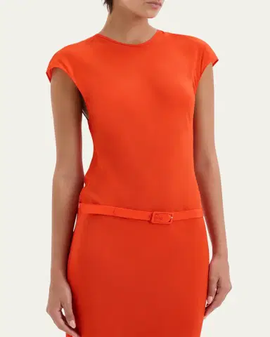 SIR. Fresca Belted Silk Dress | Thumbnail 5