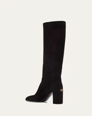 Prada Suede Knee-High Boots | Thumbnail 4