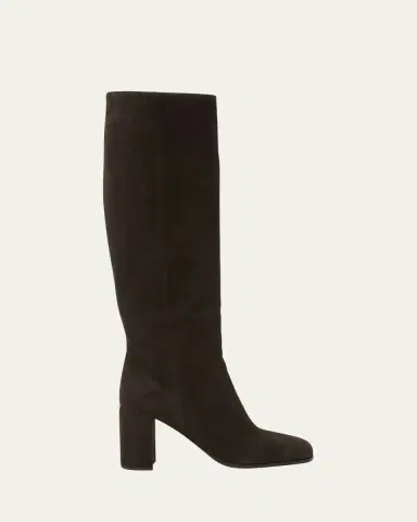 Prada Suede Knee-High Boots | Thumbnail 6