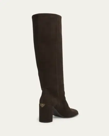 Prada Suede Knee-High Boots | Thumbnail 7