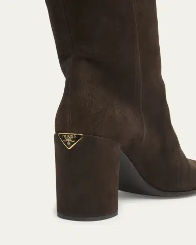 Prada Suede Knee-High Boots | Thumbnail 8