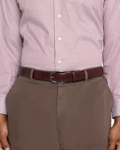 Brioni Men's Round-Buckle Leather Belt | Thumbnail 2