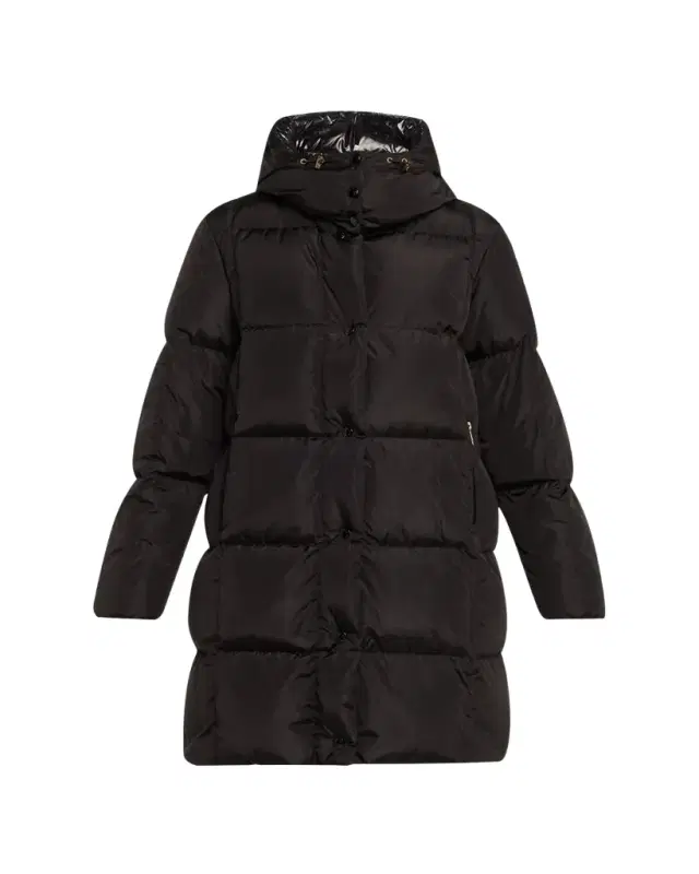 Litte Long Down Puffer Coat with Detachable Hood