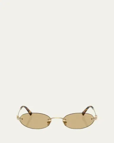 Miu Miu MU A54S Metal Oval Sunglasses | Thumbnail 4 Miu Miu MU A54S Metal Oval Sunglasses | Thumbnail 4