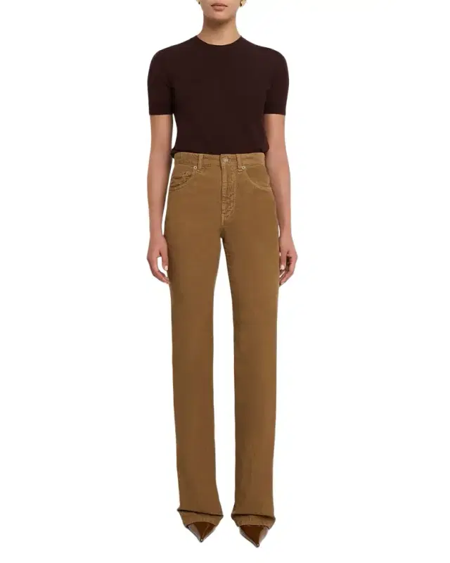 Corduroy Bootcut-Leg Pants